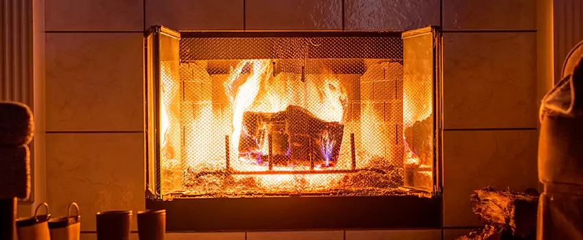 Mendota Hearth Landscape Fireplace Installation in Mamaroneck, New York